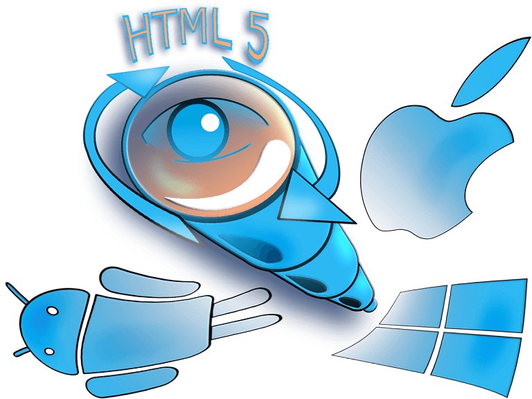 picture showing symbols for developing native apps with HTML5